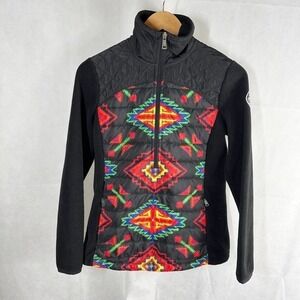 Ralph Lauren Active Aztec Southwestern Print Half Zip Fleece Jacket Size Small